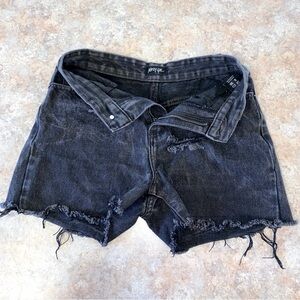 NASTYGAL Cutoff High Rise Booty Shorts Jean Denim US Size 4 Distressed Ripped